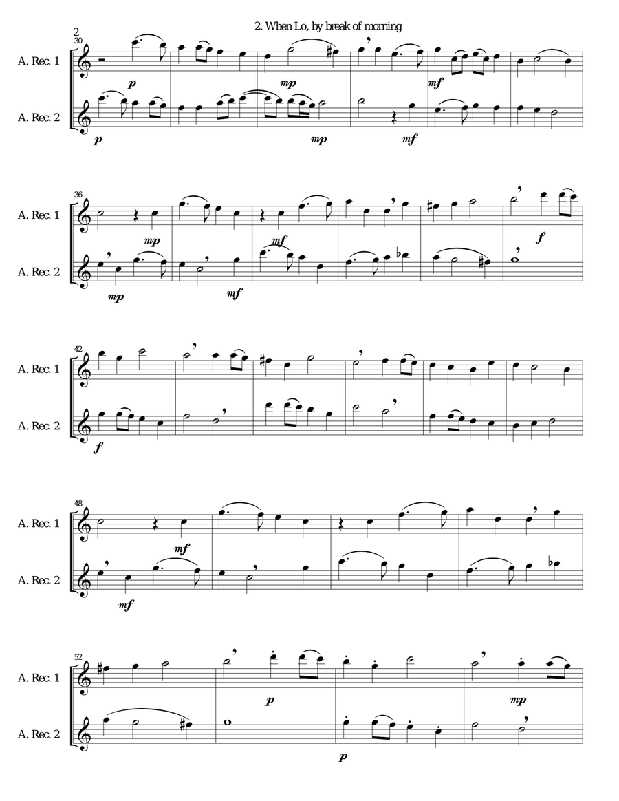 12 easy Canzonets for alto recorder duo Woodwind Duet scores gallery preview page 4