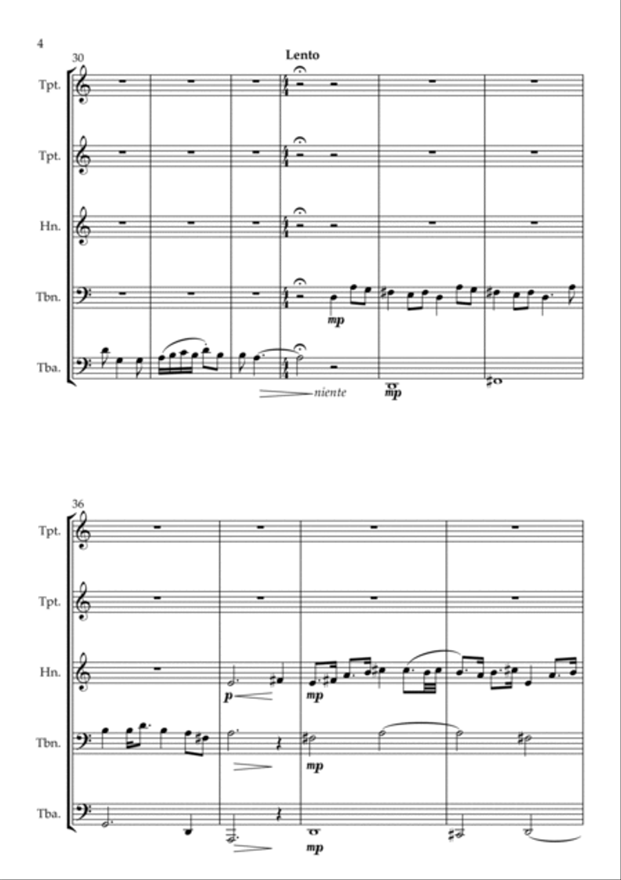 Four Scottish Songs Brass Ensemble scores gallery preview page 4