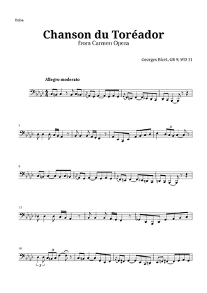 Chanson du Toreador by Bizet for Tuba