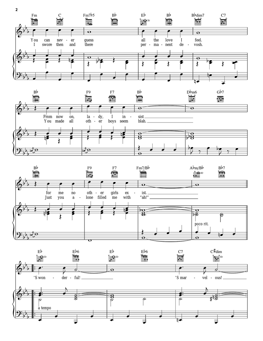 'S Wonderful 'S Wonderful Piano, Vocal, Guitar scores gallery preview page 2