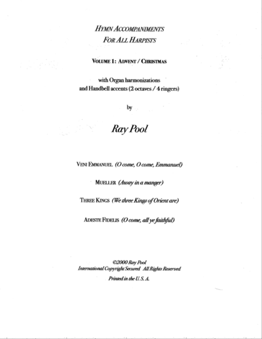 Hymn Accompaniments for All Harpists Volume 1 Handbell Choir scores gallery preview page 2