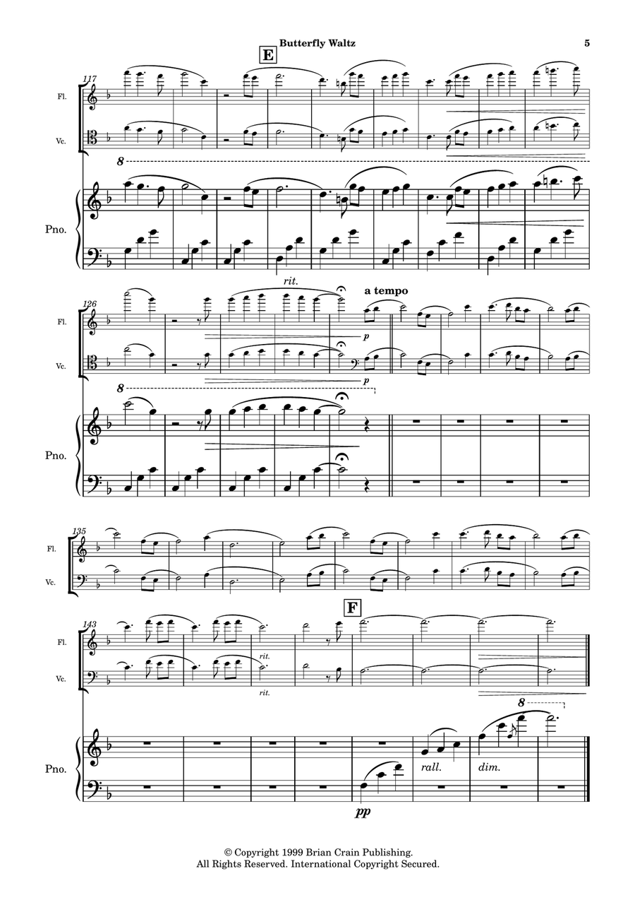 Butterfly Waltz Butterfly Waltz Small Ensemble scores gallery preview page 6