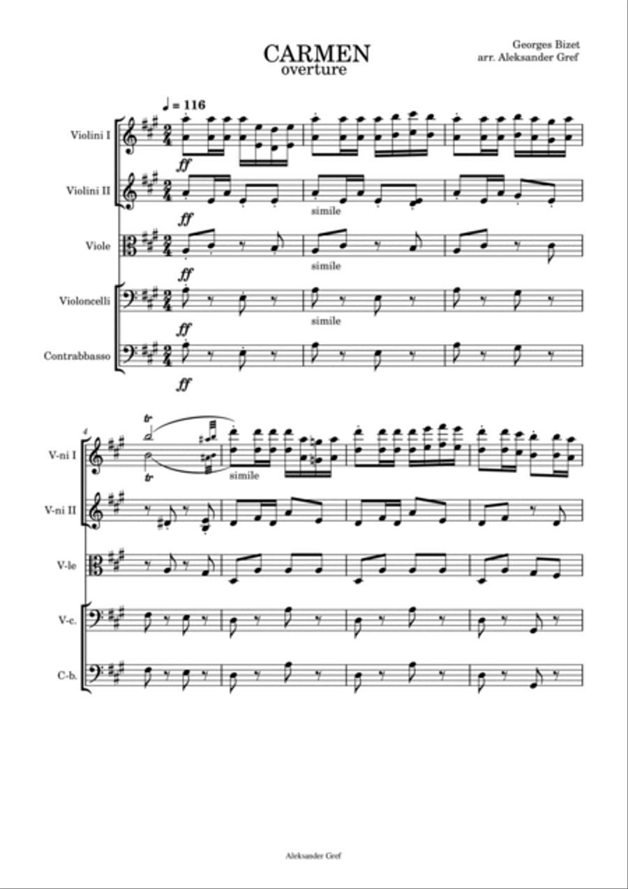 Carmen Carmen String Orchestra scores gallery preview page 3