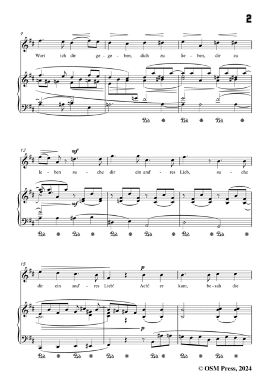 A. Jensen-Denke,denke,mein Geliebter,Op.30 No.4,in D Major Voice scores gallery preview page 3