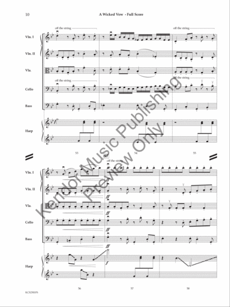 Wicked Vow (Score) String Orchestra scores gallery preview page 11