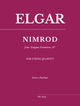 NIMROD from 'Enigma Variations', n. IX (for STRING QUARTET)