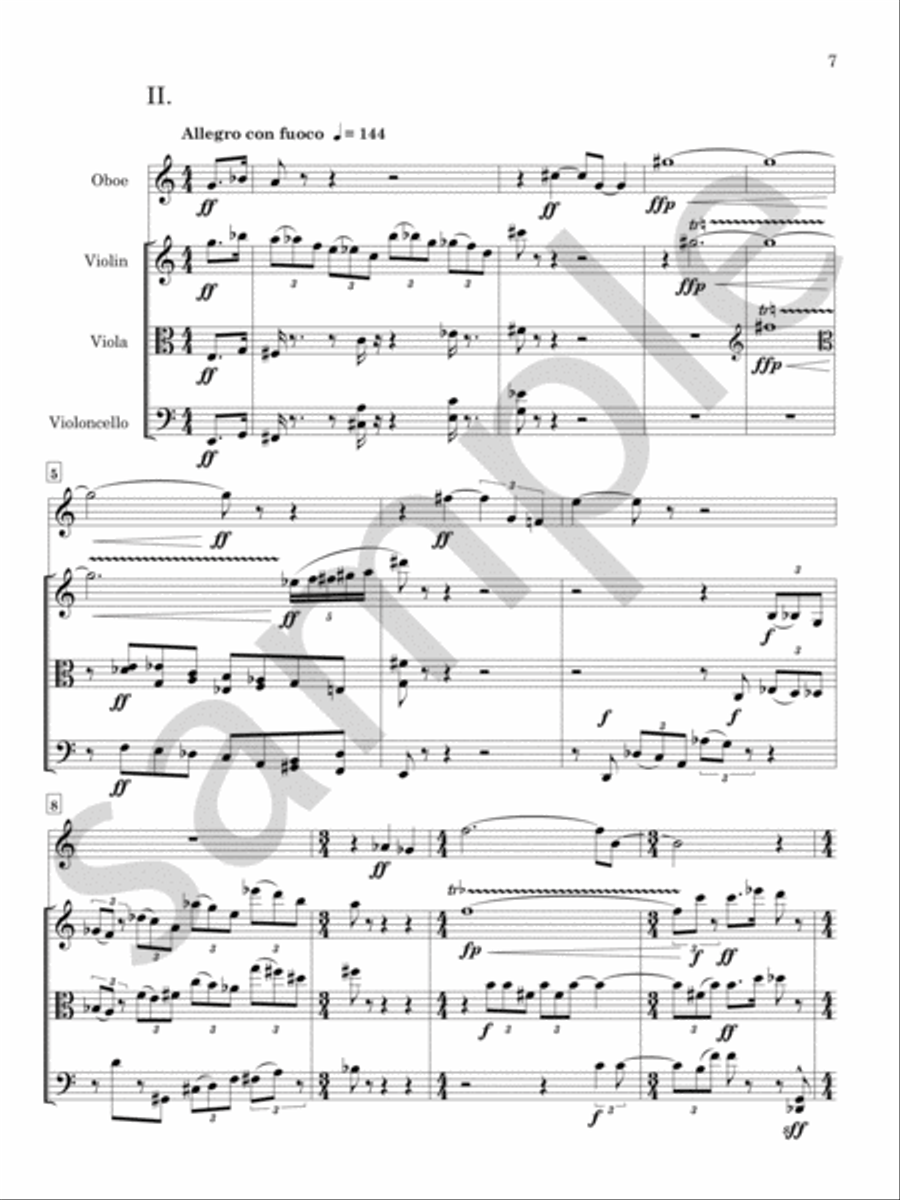 Oboe Quartet Chamber Music scores gallery preview page 5