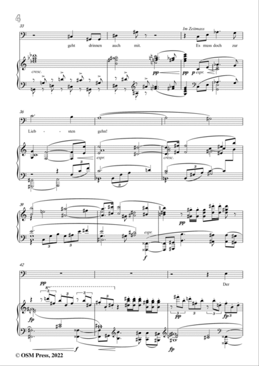 Richard Strauss-Nächtlicher Gang,in C Major,Op.44 No.2 Voice scores gallery preview page 6
