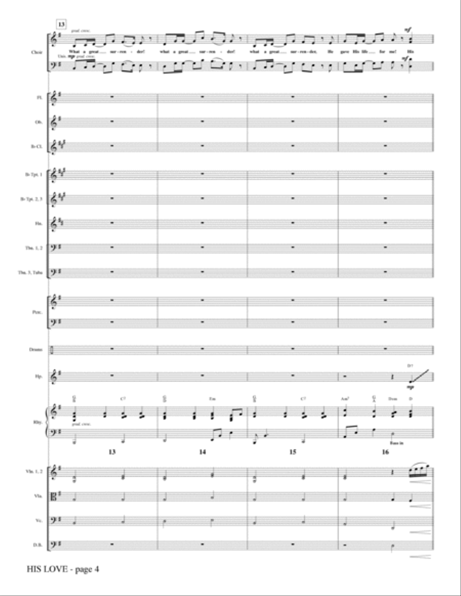 His Love - Full Score Choir scores gallery preview page 4