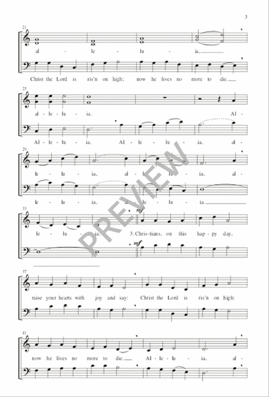 Christ the Lord Is Risen Today 4-Part scores gallery preview page 4