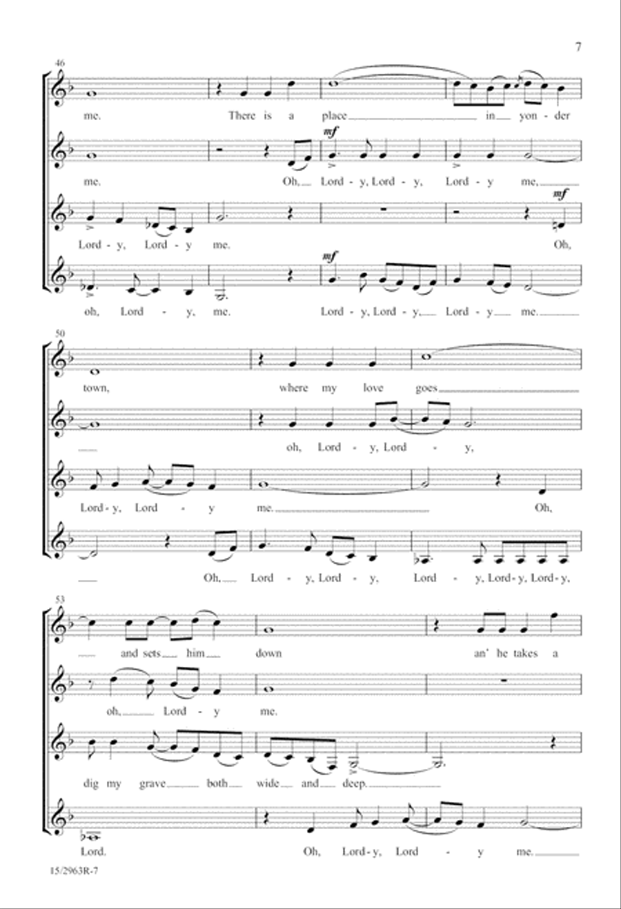 Go Dig My Grave SSAA scores gallery preview page 7