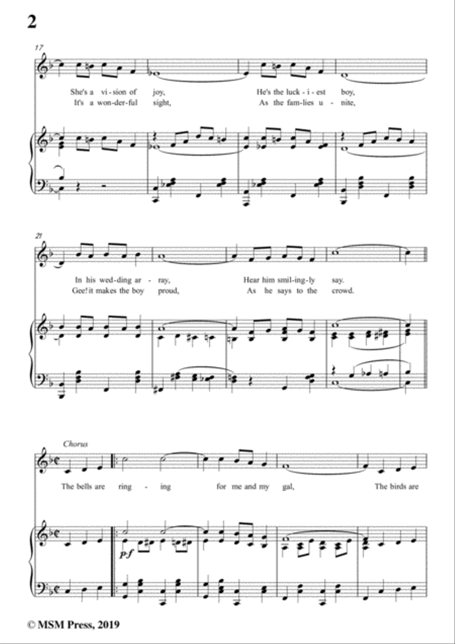 George Meyer-For Me and My Gal,in F Major,for Voice&Piano Voice scores gallery preview page 4