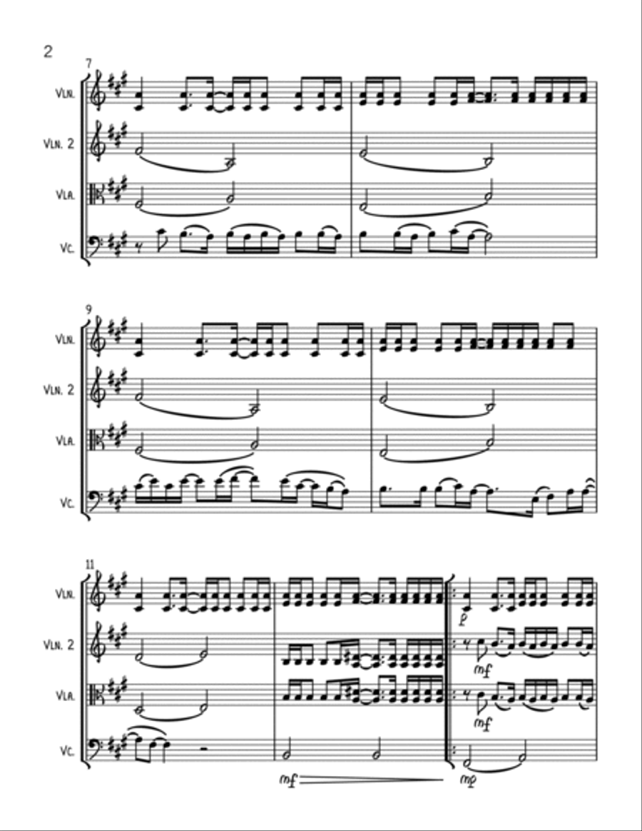 Wonderwall String Trio scores gallery preview page 2