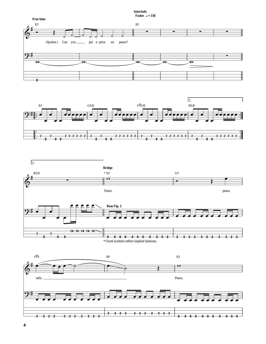 Peace Sells Acoustic Guitar scores gallery preview page 4
