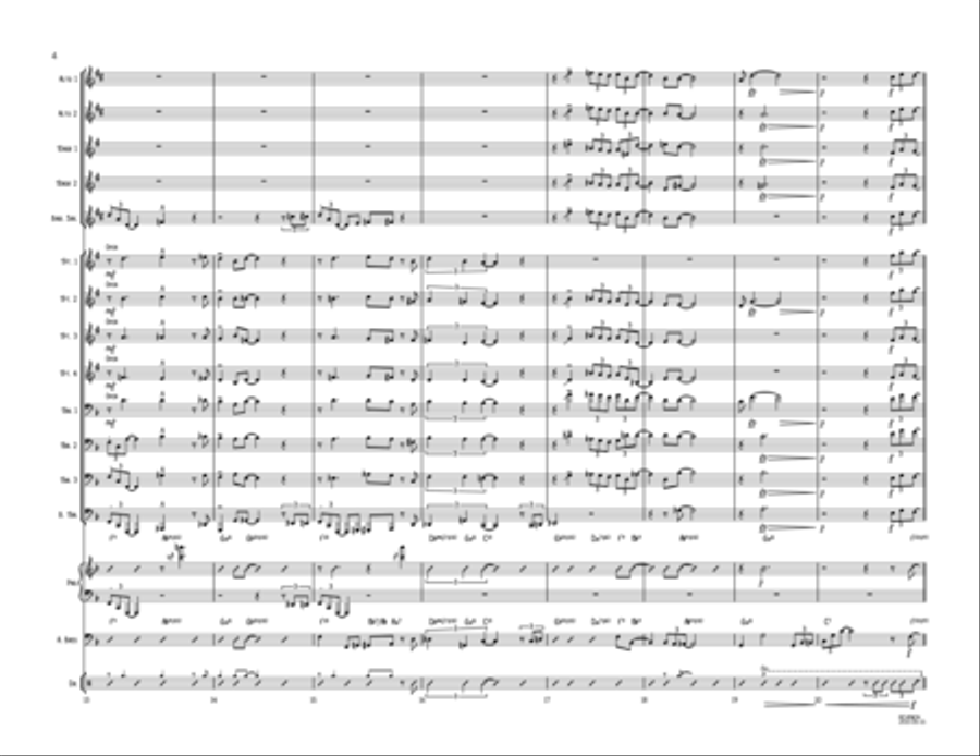 Nearer, My God, to Thee Jazz Ensemble scores gallery preview page 4