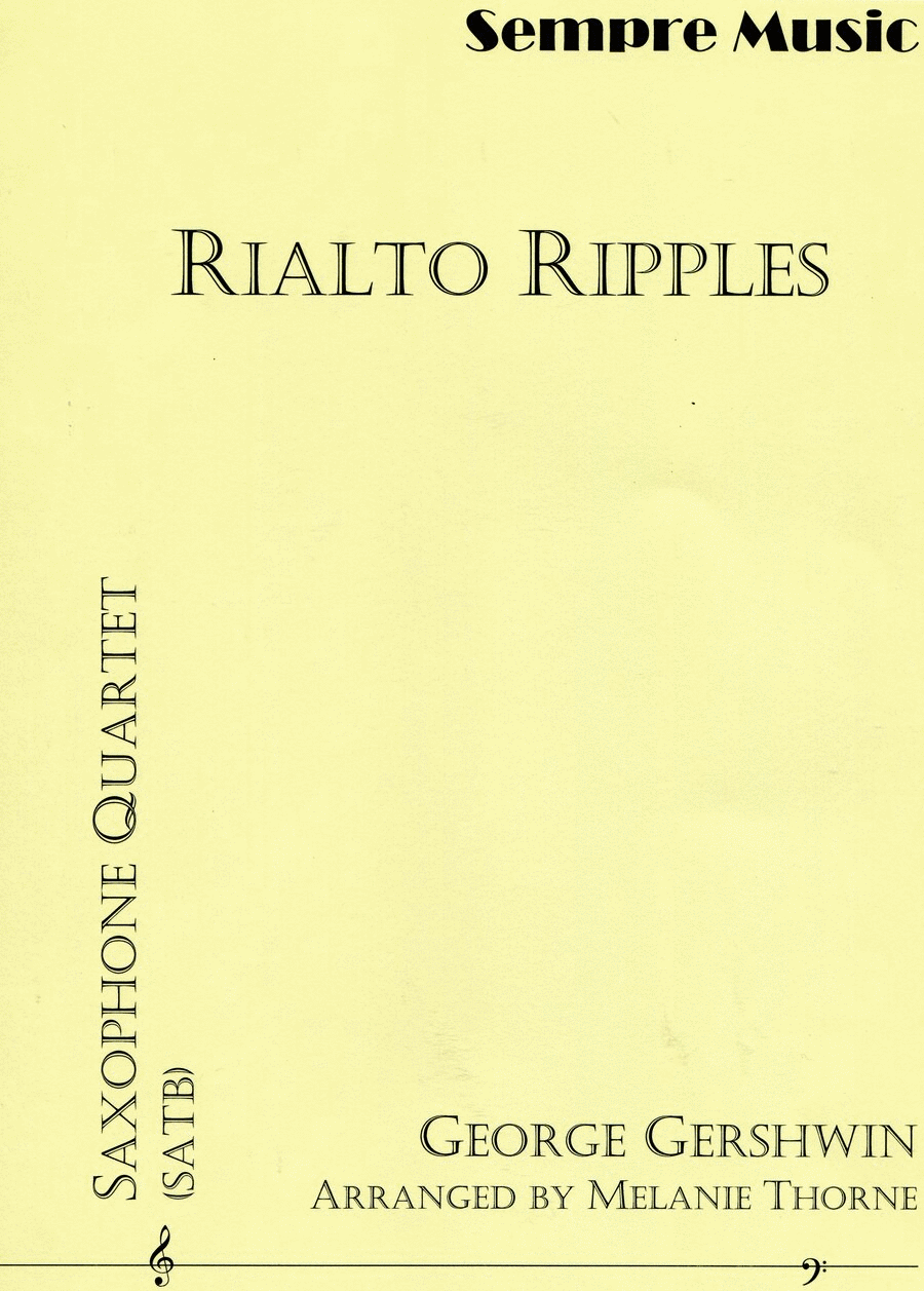 Rialto Ripples Saxophone Quartet scores gallery preview page 1