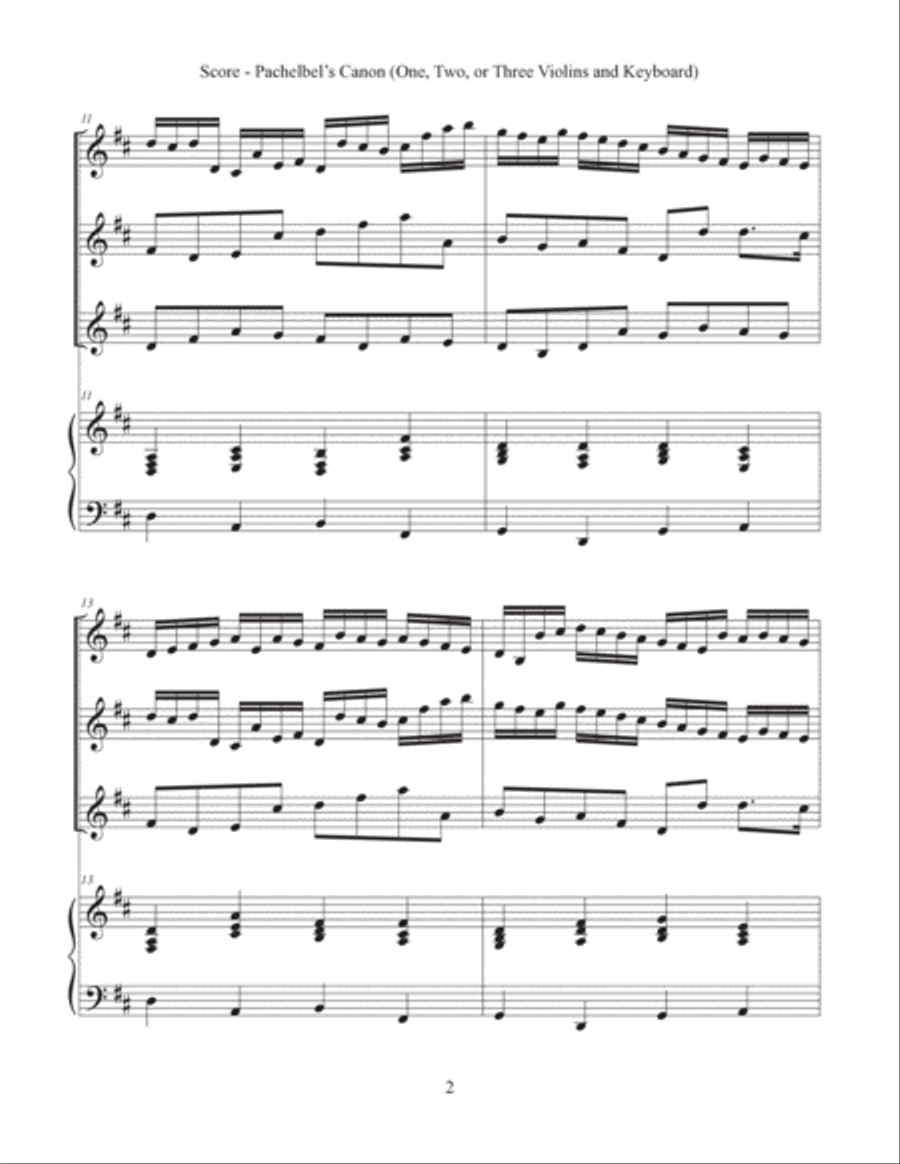 Canon (Violin and Keyboard) Bassoon scores gallery preview page 3