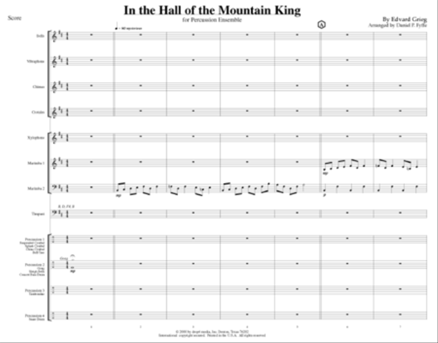In the Hall of the Mountain King Percussion Ensemble scores gallery preview page 2