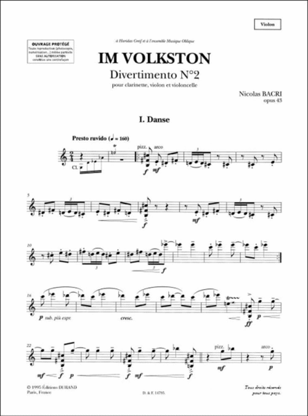 Im Volkston Clarinette-Violon-Violoncelle