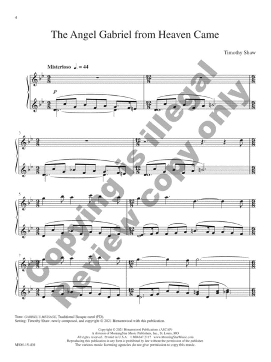 Nativity Scenes Piano Solo scores gallery preview page 4