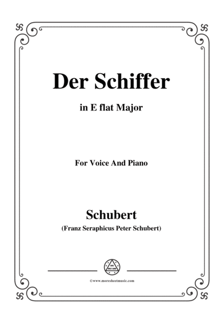 Schubert-Der Schiffer,in E flat Major,for Voice&Piano image number null