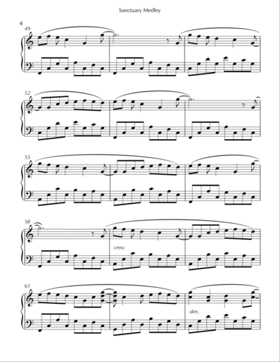 Sanctuary Medley Sanctuary Medley Piano Method scores gallery preview page 4