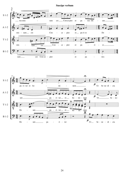 Suscipe verbum - Motet for choir SSAATTBB a cappella image number null
