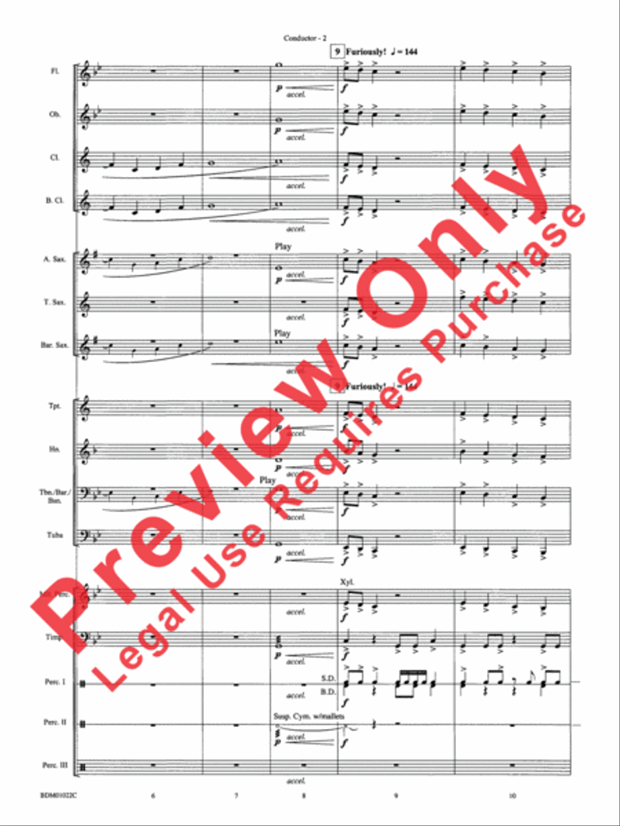 Dark Adventure Concert Band scores gallery preview page 4