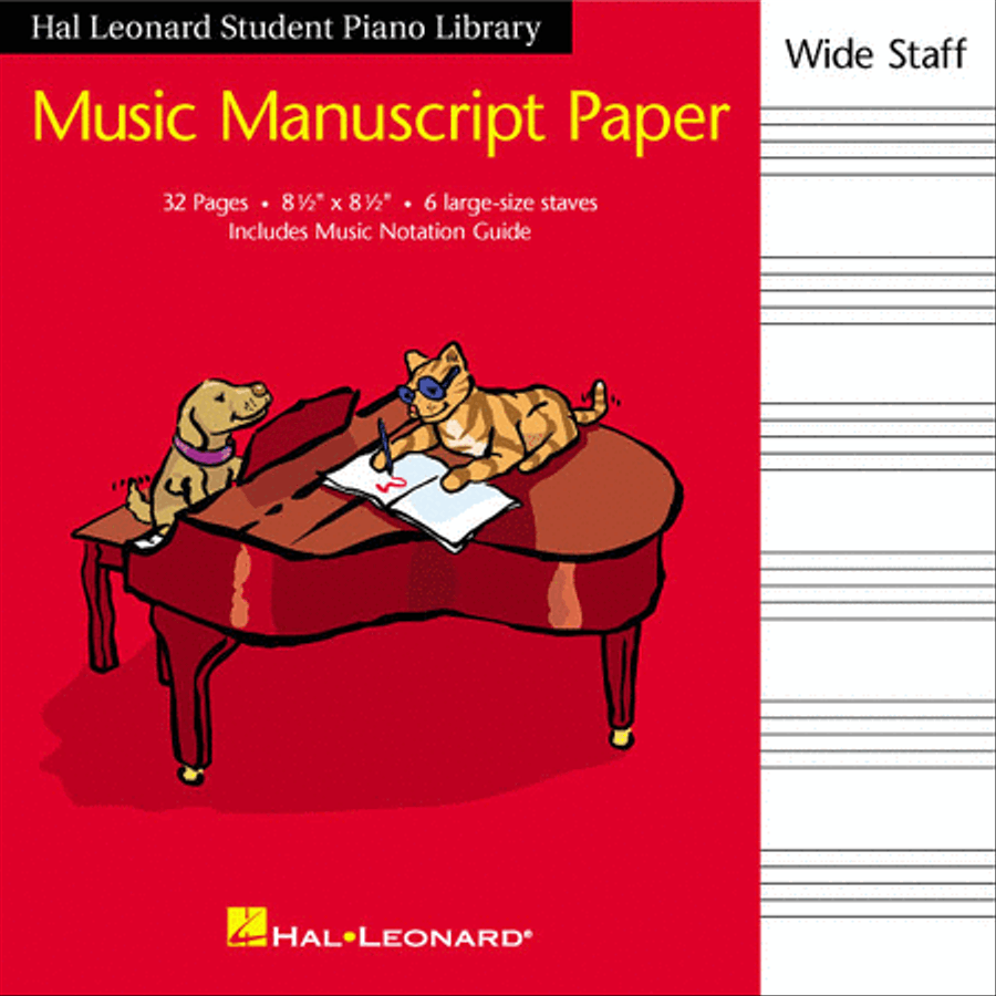 Hal Leonard Student Piano Library Music Manuscript Paper – Wide Staff Piano Method scores gallery preview page 1