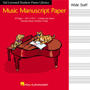 Book cover for Hal Leonard Student Piano Library Music Manuscript Paper – Wide Staff