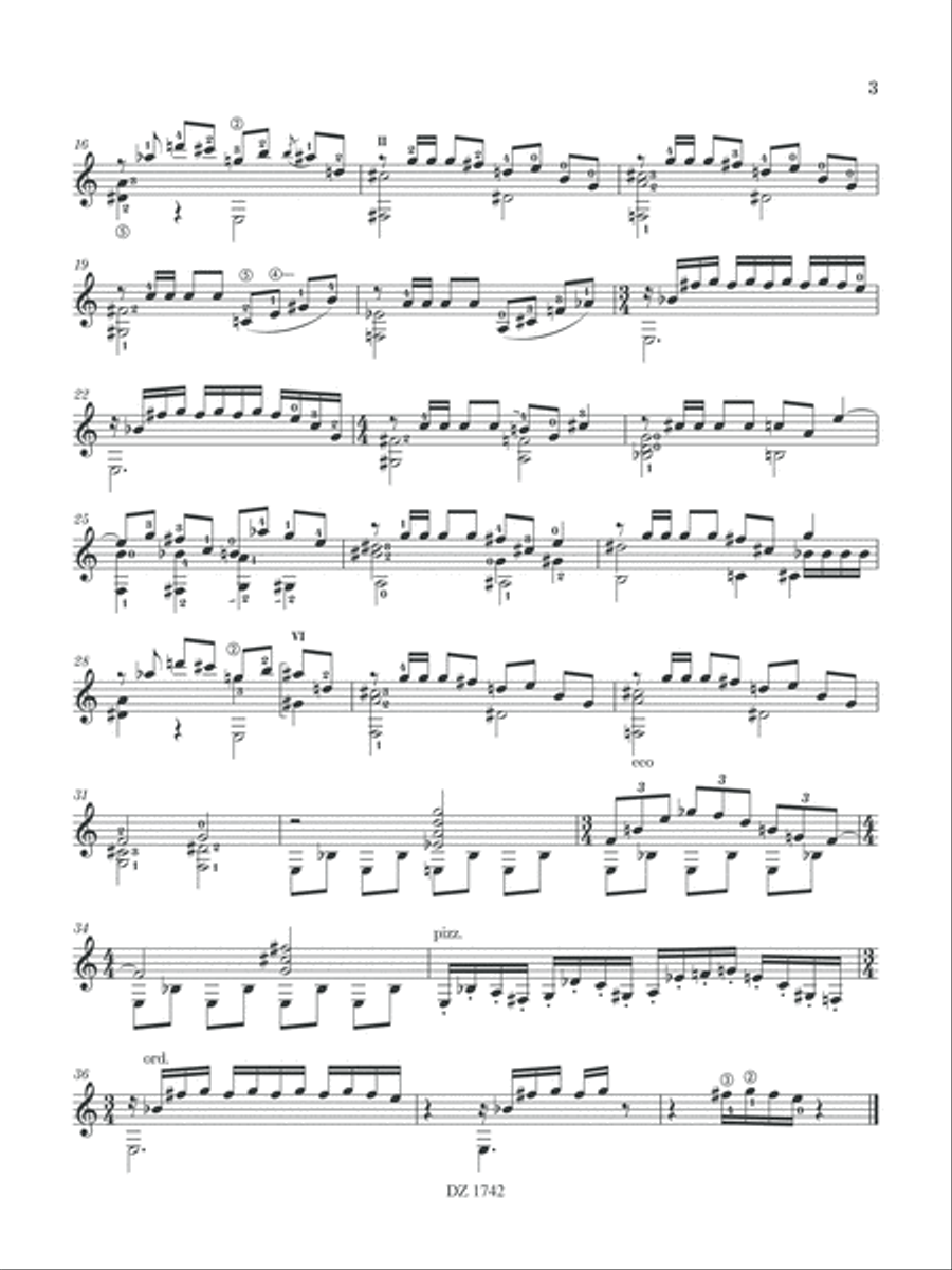 Partita II - Finland, opus 19 Classical Guitar scores gallery preview page 3