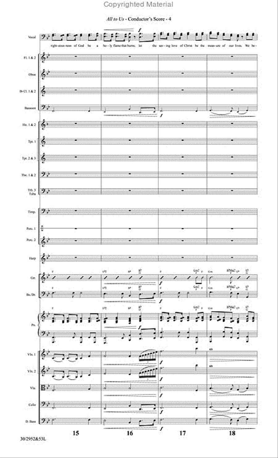 All to Us - Orchestral Score and Parts Choir scores gallery preview page 5