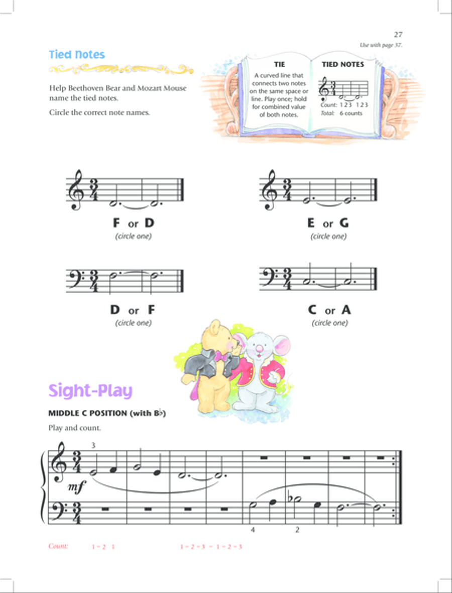 Music for Little Mozarts Notespeller & Sight-Play Book, Book 4 Piano Method scores gallery preview page 30