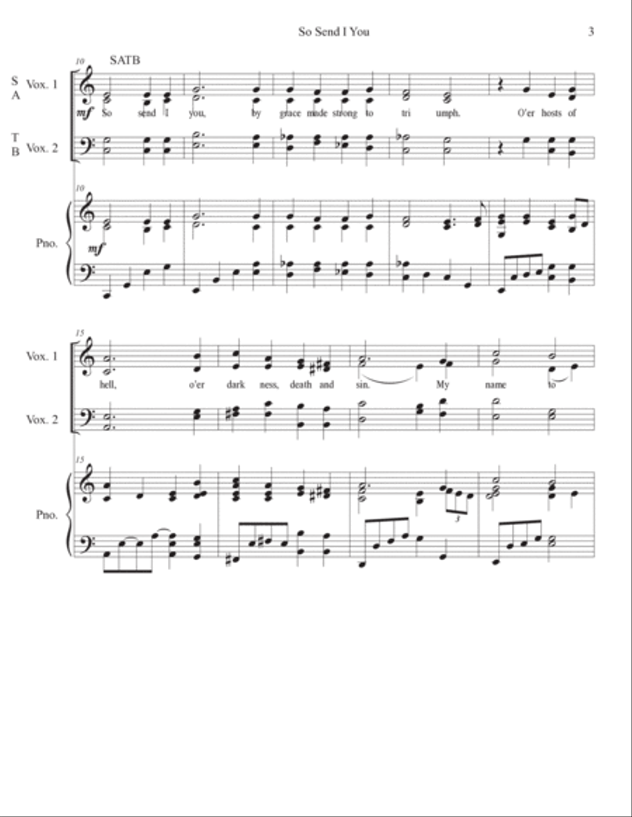 So Send I You Choral SATB 4-Part scores gallery preview page 3