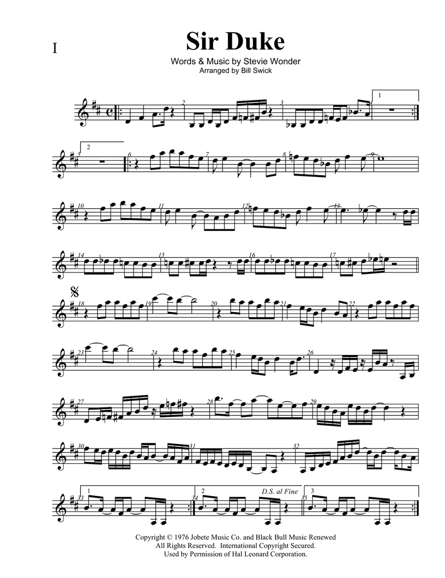 Sir Duke Guitar Ensemble scores gallery preview page 4