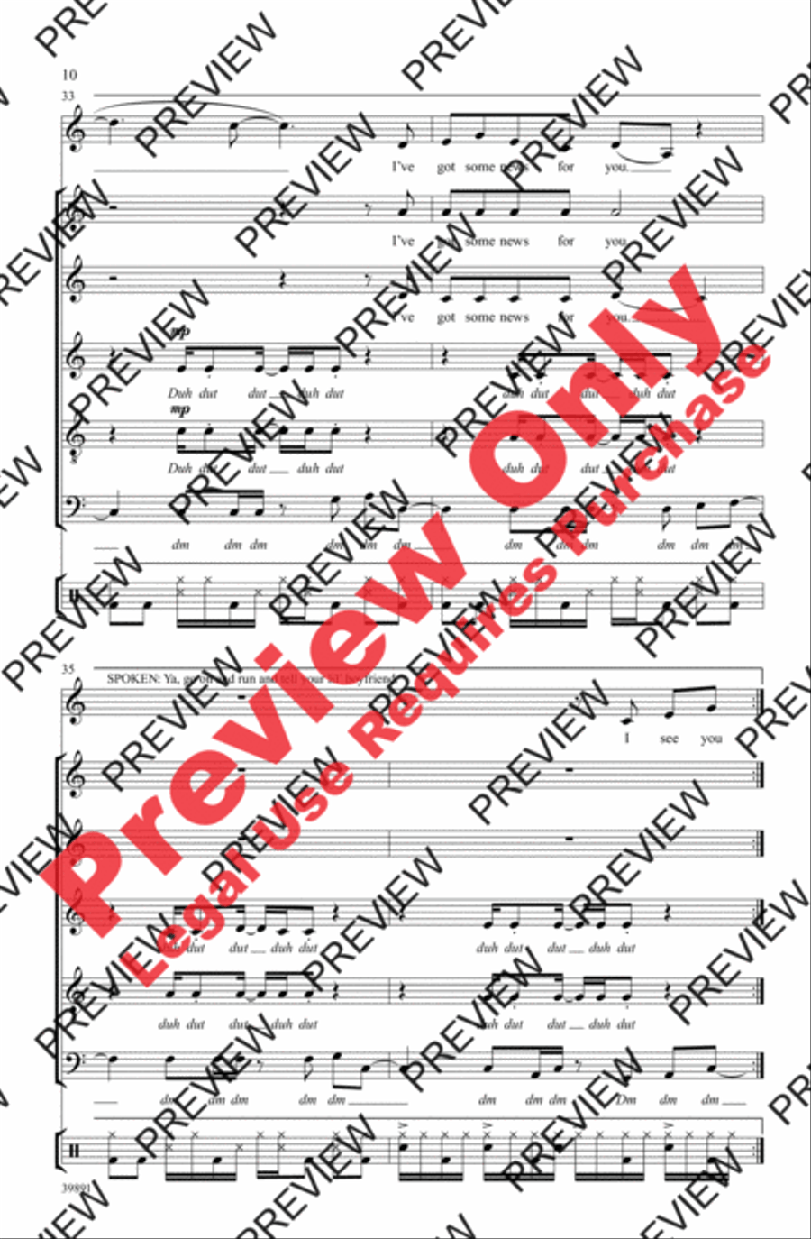 Forget You 4-Part scores gallery preview page 10