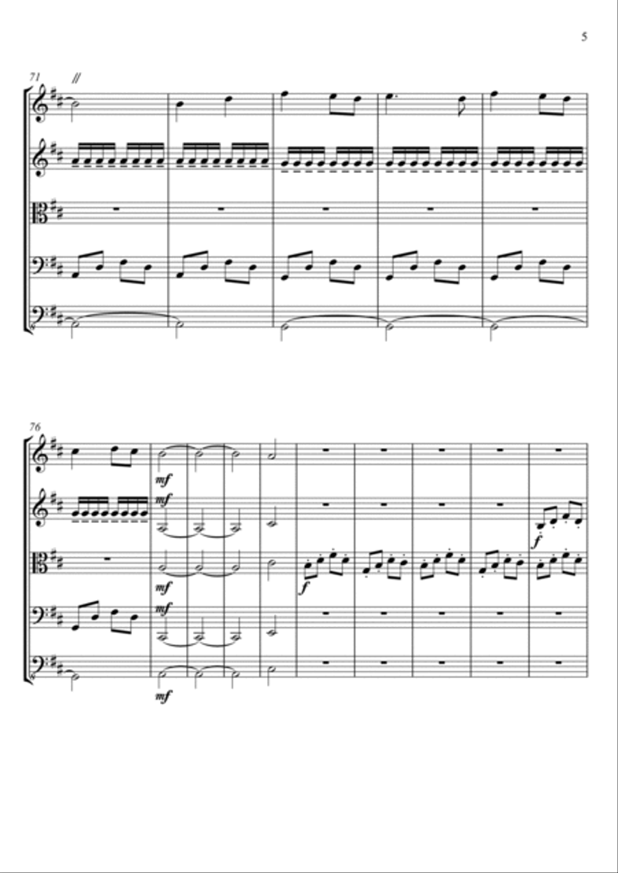 Fuga em Si menor No.1 Fuga em Si menor No.1 Small Ensemble scores gallery preview page 5