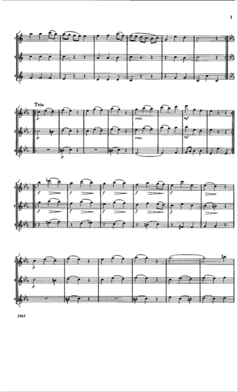 Menuet and Finale Flute Trio scores gallery preview page 3