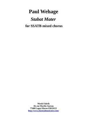 Stabat Mater for SSATB mixed chorus