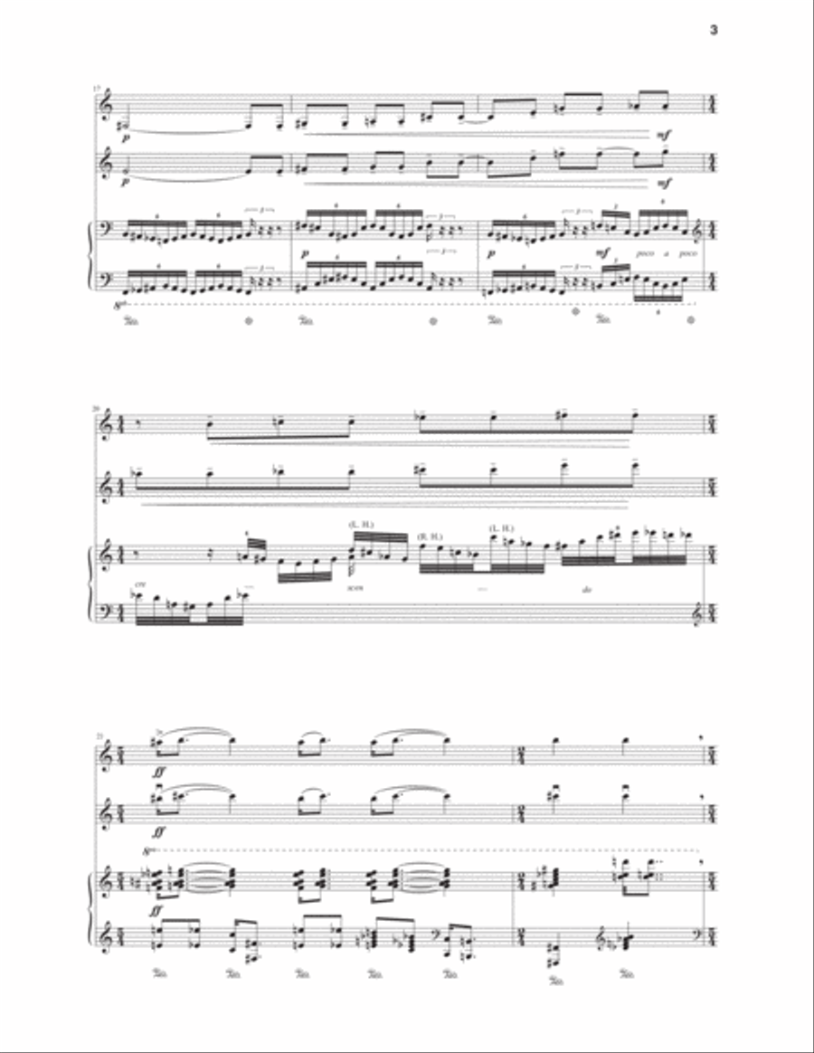 Trio for Clarinet, Violin, and Piano Clarinet scores gallery preview page 5