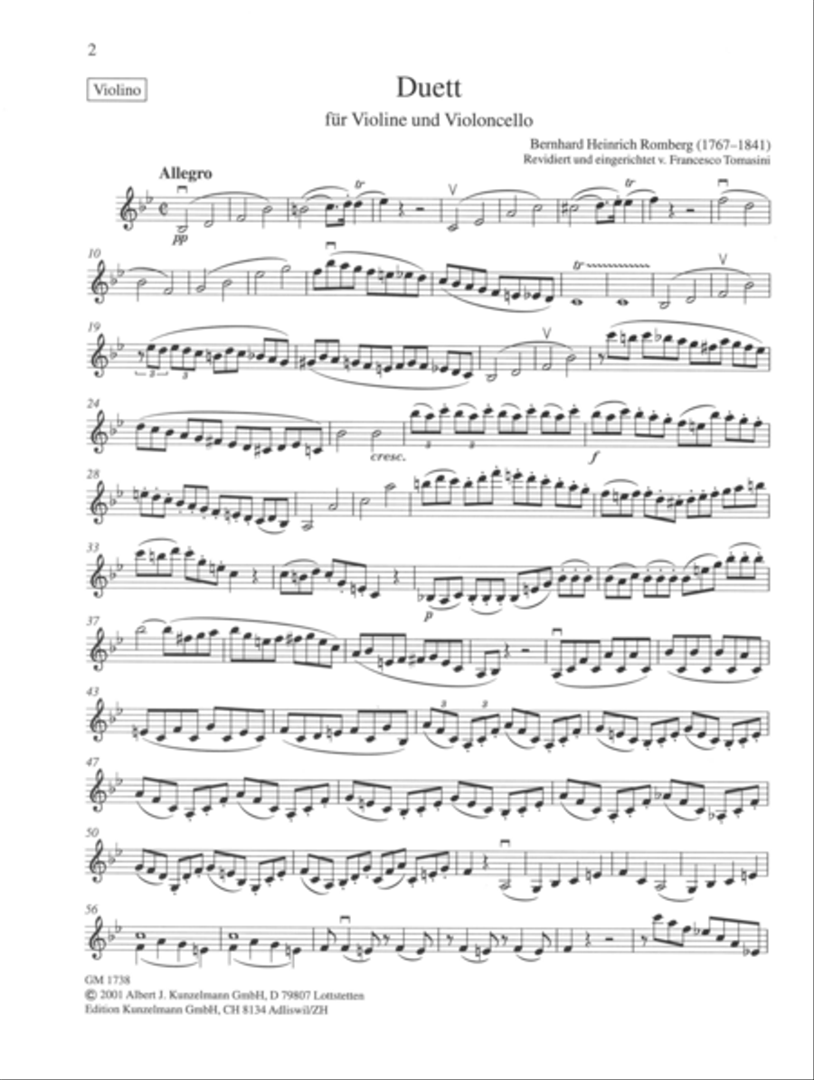 Duet for violin and cello String Duet scores gallery preview page 2
