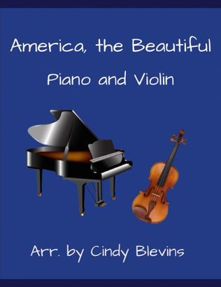 Book cover for America, the Beautiful, for Piano and Violin