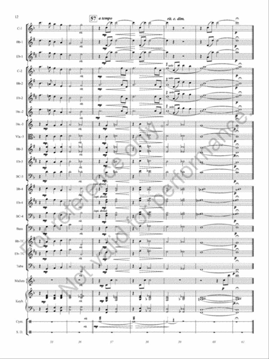 Blue Lake Reflections Blue Lake Reflections Concert Band scores gallery preview page 13