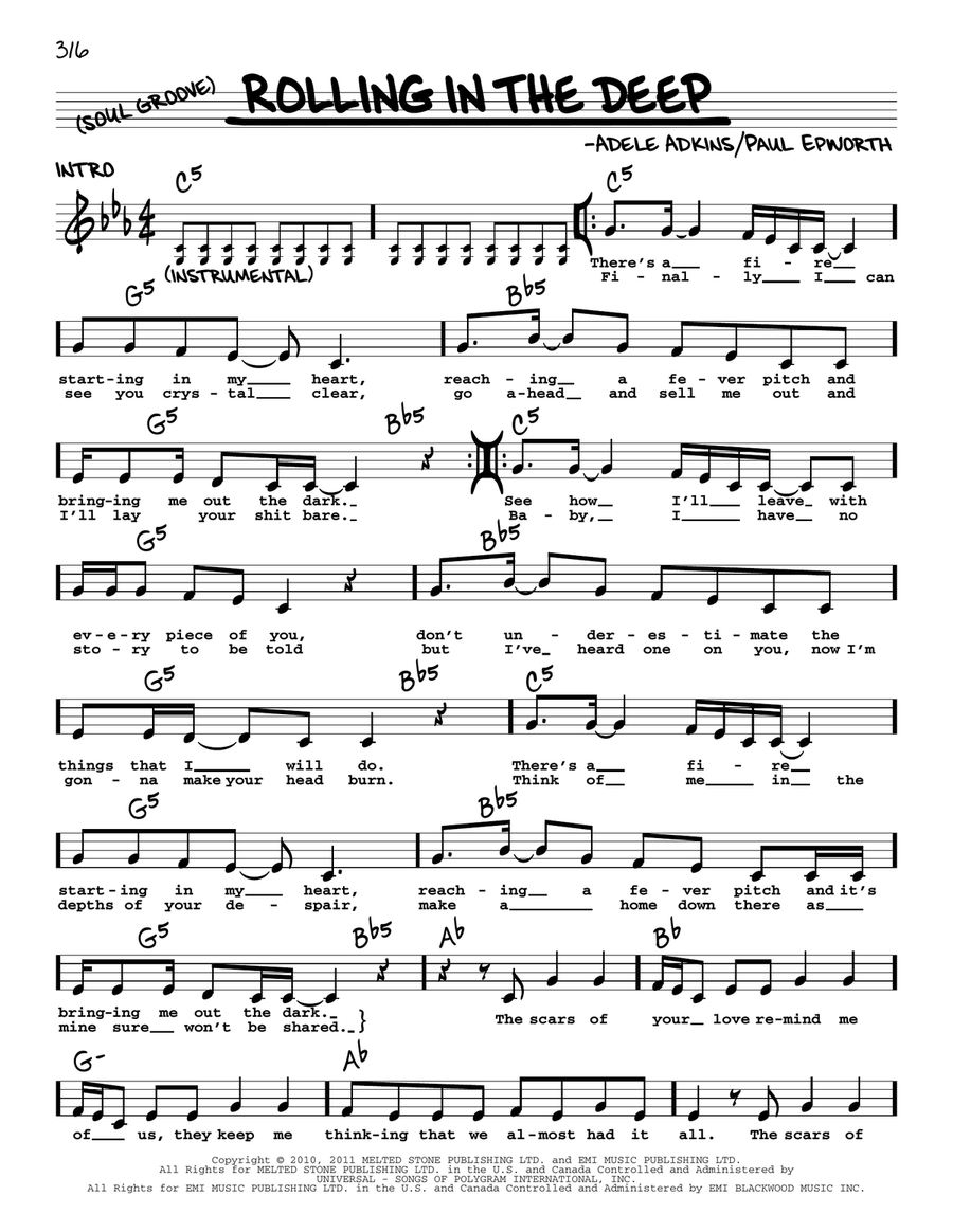 Rolling In The Deep Voice scores gallery preview page 1