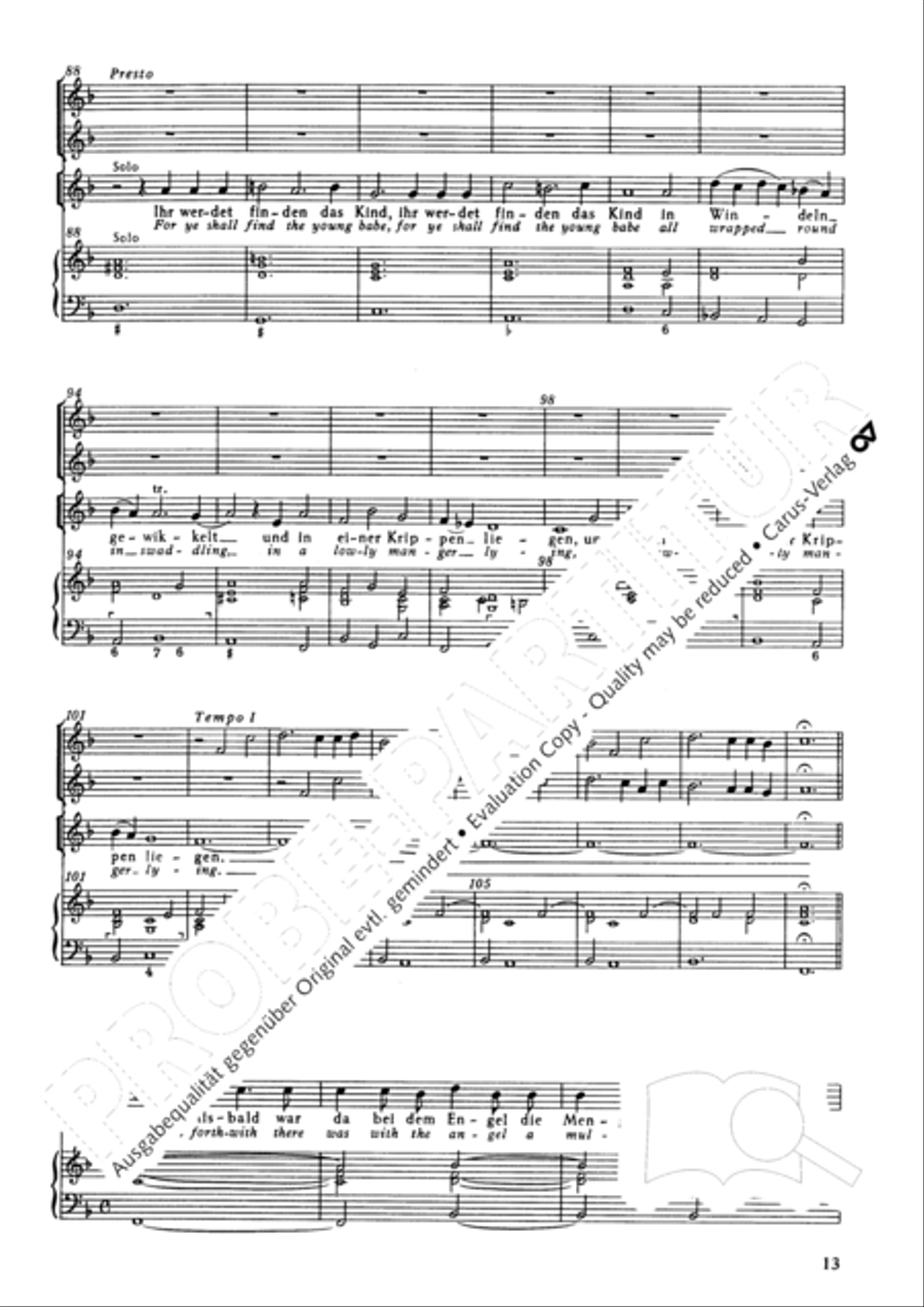 Christmas History (Weihnachts-Historie, SWV 435) Score scores gallery preview page 14