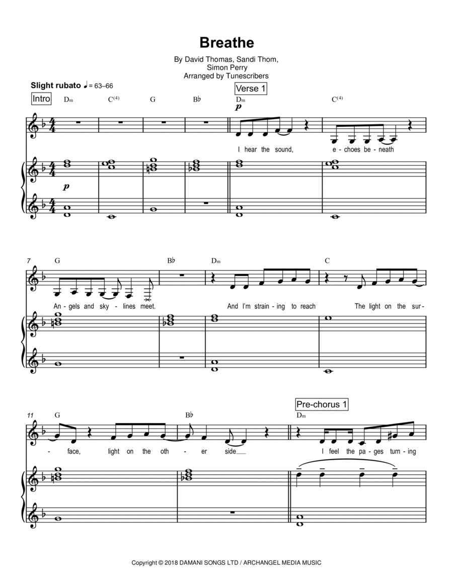 Breathe Voice scores gallery preview page 1
