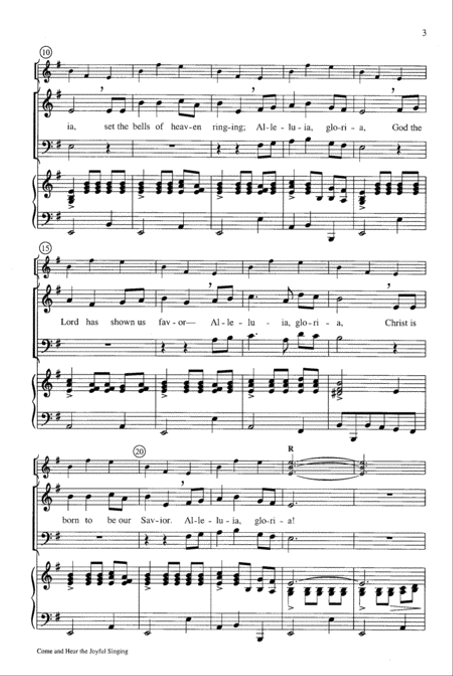Come and Hear the Joyful Singing 3-Part scores gallery preview page 3