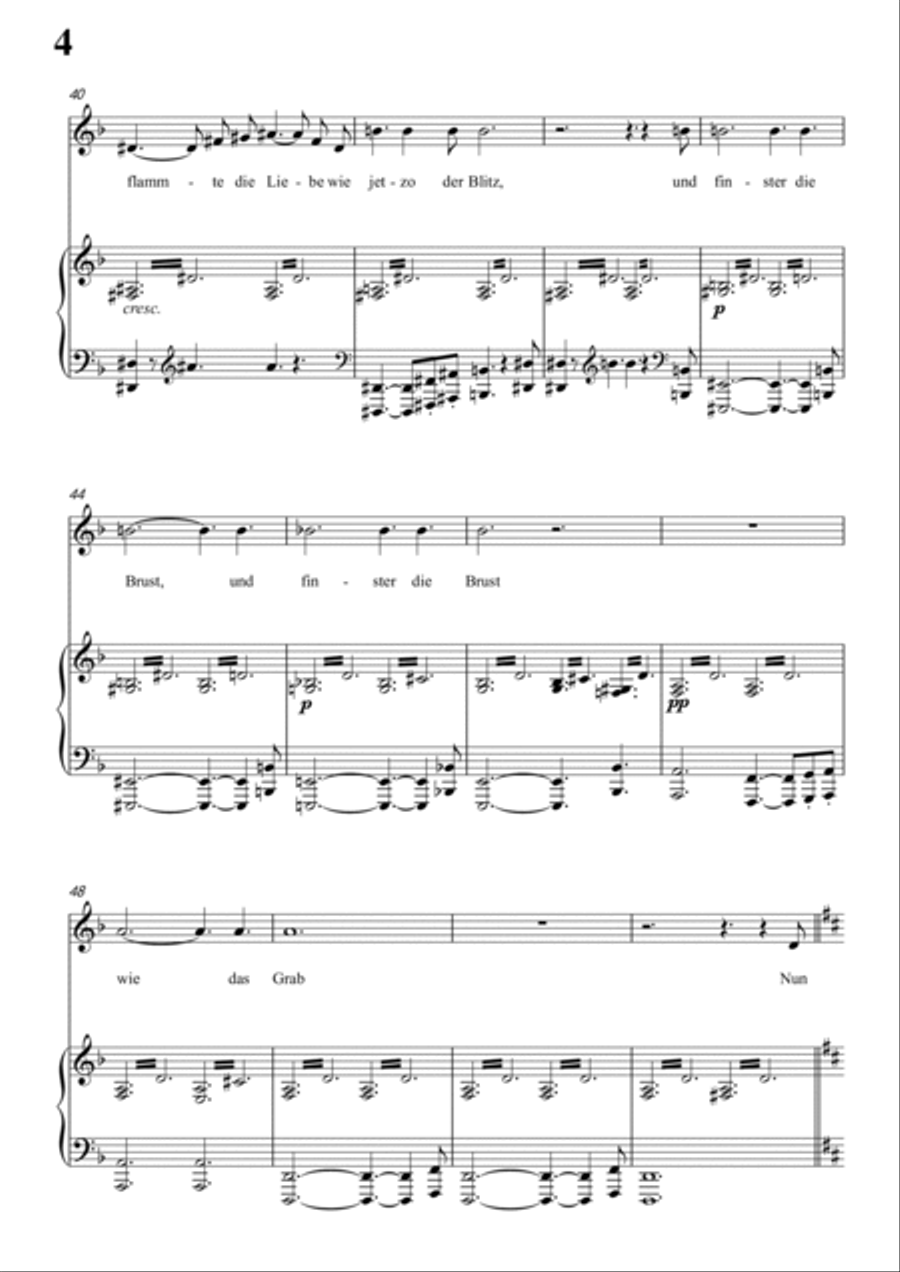 Schubert-Die junge nonne in D minor,for Vocal and Piano Voice scores gallery preview page 5
