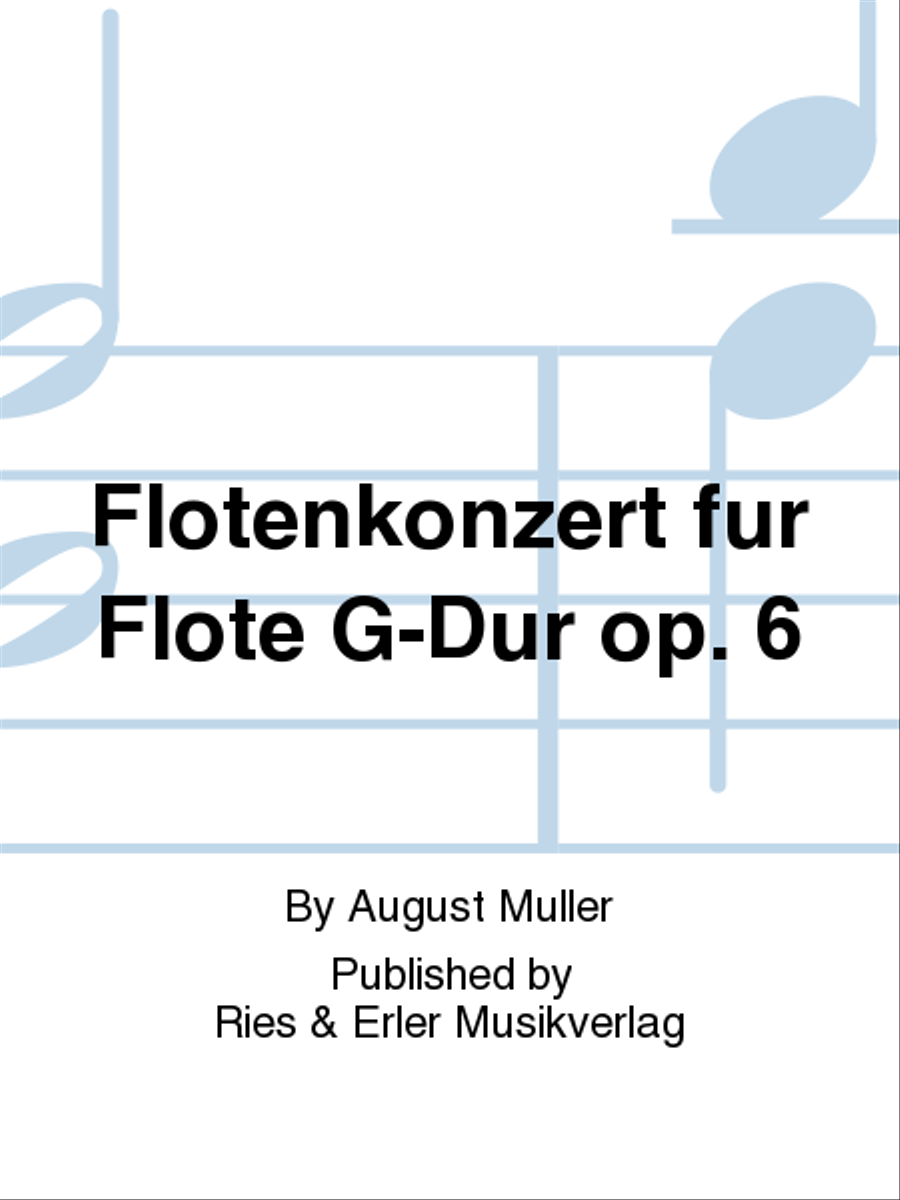 Flötenkonzert für Flöte in G-dur, Op. 6 Orchestra scores gallery preview page 1