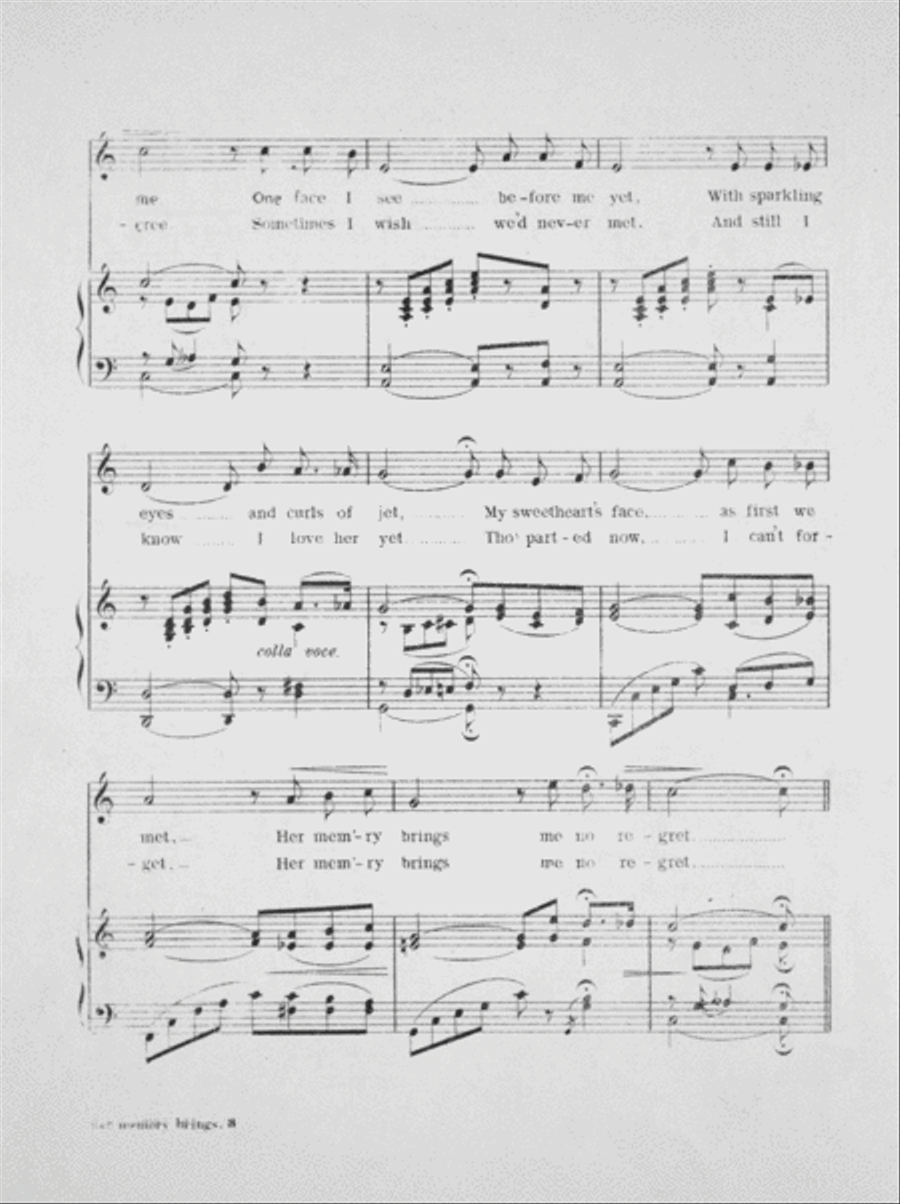 Her Mem'ry Brings Me No Regret Voice scores gallery preview page 3